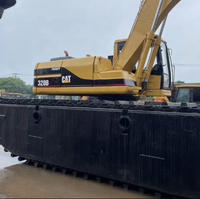 Châssis et bras personnalisés pelleteuse amphibie Caterpillar Cat 320B 18m de bras étendu Buggy des marais