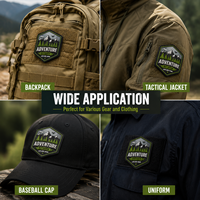 Patch en PVC personnalisé, patch en caoutchouc 3D, patch imperméable à la boucle auto-agrippante pour chapeaux, sacs, vestes, vêtements, équipement de plein air