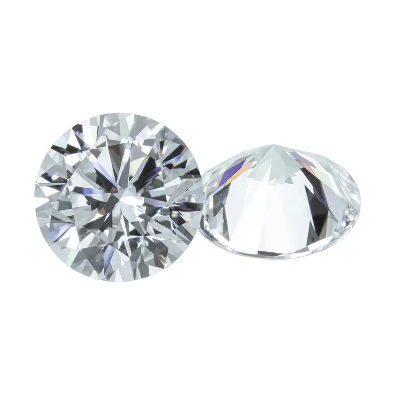 최고의 가격 돌 보석 핫 세일 5A 학년 CZ 돌 화이트 라운드 컷 큐빅 지르코니아 합성 CZ 느슨한 돌 느슨한 다이아몬드