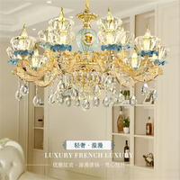 Lustres post-modernes Éclairage suspendu de luxe Lustre suspendu Lustre en alliage moderne Lustre en cristal