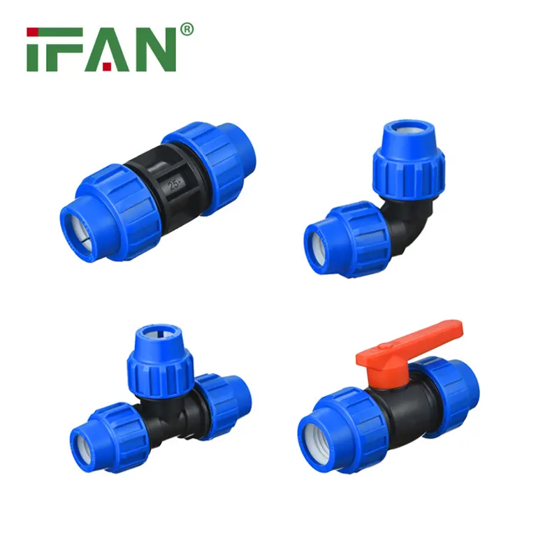 20-110mm ren poly HDPE Phụ kiện ống IFAN nhà máy polyethylene HDPE phụ kiện đường ống ống nước kết nối khuỷu tay