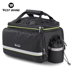 WEST BIKING New Foldable Waterproof MTB Road Bike Bag 25L <b>Large</b> Capacity Travel Luggage Carrier Bicycle Seat Bag - Product Image 1
