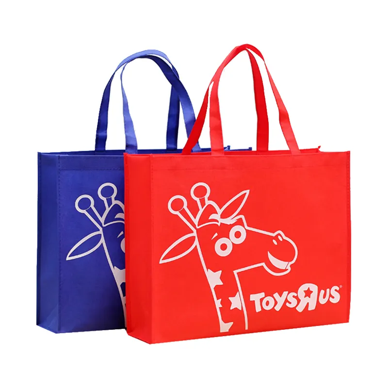 カスタム環境にやさしいリサイクル可能な不織布縫製ショッピングバッグスーパーマーケット独自のロゴを印刷した縫製バッグ