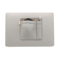 Pochette de rangement auto-adhésive pour ordinateur portable, multi-emplacements, support de souris élastique, organisateur adhésif pour câbles et accessoires informatiques