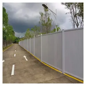 公路公路隔音屏障临时施工现场聚氯乙烯彩色粘结面板钢栅栏
