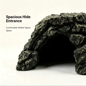 Abri en résine pour reptiles, imitation pierre naturelle, décoration de terrarium pour <span class=keywords><strong>tortue</strong></span>, gecko et dragon barbu - Product Image 6
