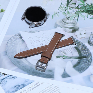 สายนาฬิกาหนังแท้หรูหรา20มม. สำหรับ Seiko สายหนังบาง20มม. สายนาฬิกาสำหรับฮับ - Product Image 1