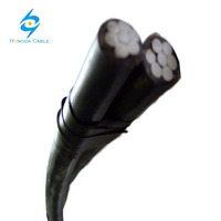 Cable ABC con aislamiento XLPE, cables de alimentación de aluminio trenzado de 2*10 mm2