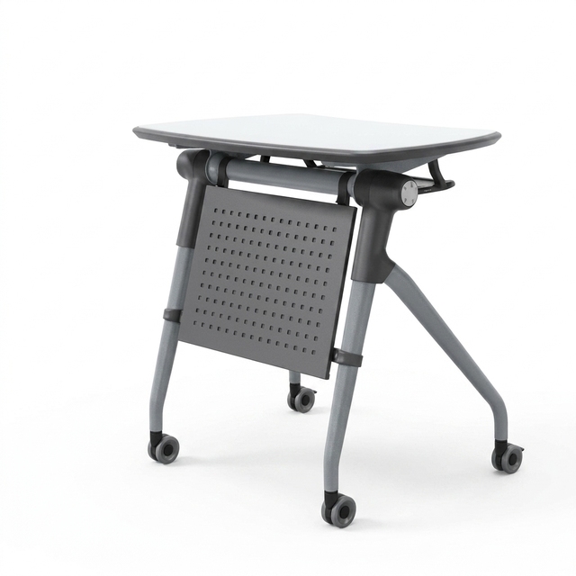 High Quality Flip Top Meeting Desk Portable Training Table with Casters for School
