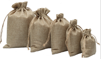 Vente chaude, sacs à cordon en jute 100% écologiques, imperméables, de taille moyenne, avec logo personnalisé imprimé, sacs cadeaux, corde de chanvre