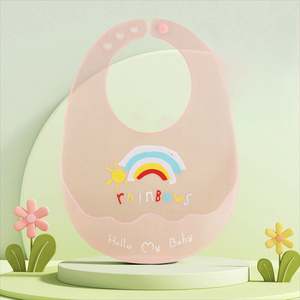 Babero de Silicona Impermeable Libre de BPA con Recolector de Comida, Baberos de Silicona para Bebés, Suministros de Alimentación al por Mayor - Product Image 1