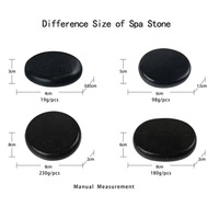 Ensemble de massage corporel en basalte sans eau, 20 pièces, pierres de spa noires