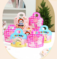 Sac à bonbons pour enfants, imprimé couleur personnalisable, motif ours et lapin de dessin animé mignon, étanche, avec fermeture à lien, qualité alimentaire, idéal pour les fêtes