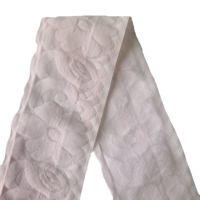 Meilleure vente personnalisé 1 pouce Jacquard ceinture élastique haute doux Crochet vêtements sacs chaussures décoration Designer imprimé Stock
