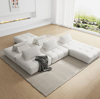 Muebles para el hogar Saien, sofás seccionales modulares, sofás cama de tela de espuma, paquete al vacío, combinación de sofás en forma de L para sala de estar