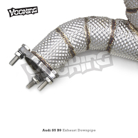 Tuyau de descente d'échappement en acier inoxydable AUTO pour Audi S4 S5 B9 3.0T 2019-2023 tuyau d'échappement Catalyst Catted Downpipe