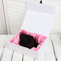 Caja de Regalo Magnética Plegable con Relieve de Lámina Dorada Personalizada, Nueva Caja de Cartón para Almacenamiento de Pelucas