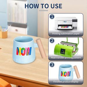 Lot de tasses en céramique blanches de 11 oz pour sublimation Zibo, idéales pour l'impression personnalisée amusante - Product Image 4