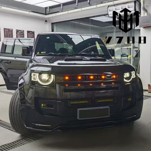 Rejilla Delantera Central Mejorada para Land Rover Defender 2020+ Estilo OCTA con Luces LED, Versión de Luz Automática de Baja a Alta Intensidad - Product Image 1