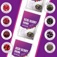 Poudre de baies d'açaï JBY, expédition directe d'usine, qualité alimentaire, boisson populaire, jus sain et beauté, marque privée, avec des graines de chia riches
