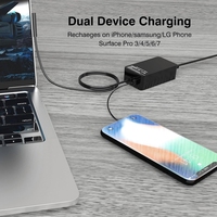 Chargeur d'ordinateur portable en gros 15V 4A 65W pour Microsoft Surface Pro 11, 10, 9, 8, 7+, 7, 6, 5, X, pour Windows Surface Laptop 7, 6, 5, 4, 3, 2, 1