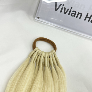 Extensiones de Cabello de Cola de Caballo Sintética Rubia de 24-26 Pulgadas al por Mayor, Extensiones de Cabello de Cola de Caballo <span class=keywords><strong>con</strong></span> Elástico - Product Image 3