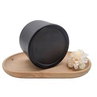 2pcs 200ml/6.7oz Bouteilles de diffuseur en verre Conteneur de parfum vide Bâtonnets d'aromathérapie noirs Noir mat Ensembles de diffuseur de roseau bricolage
