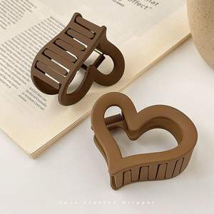 <span class=keywords><strong>PL</strong></span> venta al por mayor en forma de corazón pinzas para el cabello moda Simple temperamento <span class=keywords><strong>pl</strong></span>ástico pinza para el cabello mujeres niñas Accesorios - Product Image 4