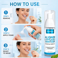 Espuma Limpiadora para Alineadores Dentales, Retenedores, Protectores Bucales y Dentaduras Postizas, Elimina Profundamente las Manchas de Placa