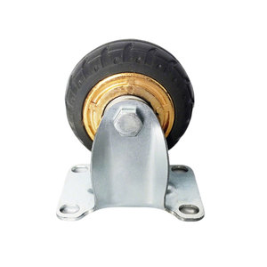 <strong>3</strong>-inch Lightweight Swivel Casters with <strong>Rubber</strong> <strong>Wheel</strong> Lock and Golden Swivel Casters with Lock - Product Image 1