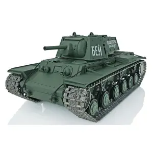 US-Lagerbestand 2,4G Henglong 1/16 Skala 7.0 aufgewerteter sowjetischer KV-1 RTR RC-Tank 3878 Metallschleifen