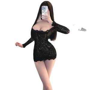 Robe moulante sexy en dentelle grande taille, robe de soirée pour femme mature, pure et séduisante, chemise de nuit transparente haut de gamme. - Product Image 5