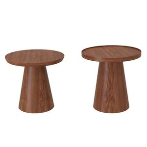 Mesa Consola Redonda de Madera Maciza de 60 cm de Diámetro, Diseño Estable para Balcón o Sala de Estar - Product Image 4