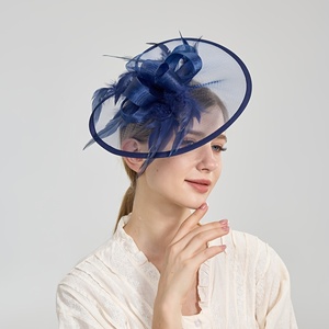 Phụ Nữ Của Thanh Lịch Cổ Điển <span class=keywords><strong>1920S</strong></span>-1950S Thời kỳ Lông Khăn Mặt Mũ Mềm Fascinator Mũ Cho Đám Cưới Prom Theo Chủ Đề Bên - Product Image 3
