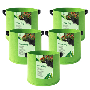 Sacs <span class=keywords><strong>de</strong></span> culture en tissu non tissé avec poignées durables, imperméables, écologiques, personnalisables, pour jardin et usage intérieur, pratiques pour fleurs et arbres - Product Image 1