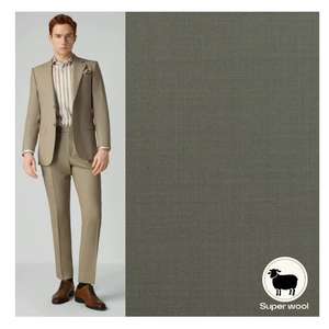 280G/<span class=keywords><strong>M</strong></span> Çevre Dostu Merinos Yünü Karışımlı Balık Sırtı Desenli Dokuma Kumaş %70 Süper Yıkanabilir Yün %30 Polyester Orta Ağırlıkta - Product Image 6