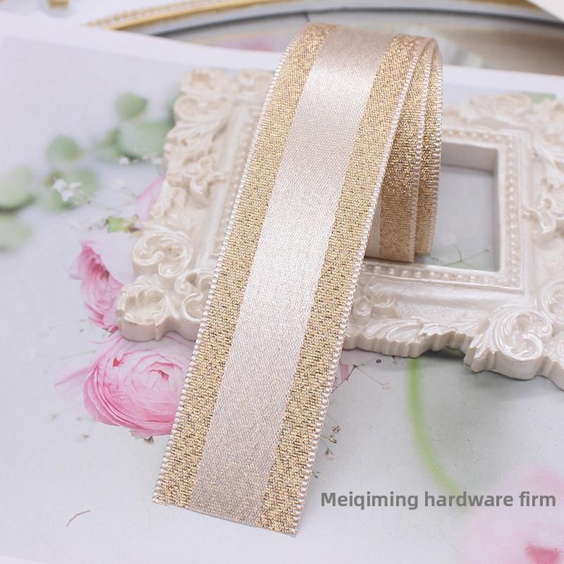 2.5cm Handmade Wide Decorative Satin Ribbon for Gift Wrapping Elegant and Durable Printed Ribbon