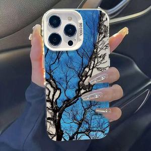 <span class=keywords><strong>Coque</strong></span> de téléphone personnalisée et dynamique avec motif <span class=keywords><strong>Ciel</strong></span> <span class=keywords><strong>Bleu</strong></span> et Arbres Séchés pour <span class=keywords><strong>Apple</strong></span> 17 Promax, conçue pour protéger le téléphone des chutes - Product Image 2