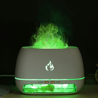 Diffuseur d'ambiance portable électrique à ultrasons 3D effet flamme, lumière chaude de qualité supérieure, en plastique écologique, idéal pour hôtels, maisons et cadeaux