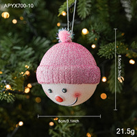 Ornements de Noël roses avec paillettes, décorations suspendues en forme de bonbons, donuts, licornes et coquillages pour arbre de Noël et vitrine