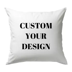 Prosub Sublimation blanc taie d'oreiller personnalisé peau de pêche Polyester impression Logo 40*40cm taie d'oreiller Sublimation coussin couvre