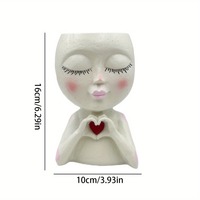 Décoration intérieure Figure Sculpture Vase à fleurs en résine Ornements de jardin Accessoires pour la maison Pots de fleurs Fournitures de jardin Cadeaux artisanaux en résine