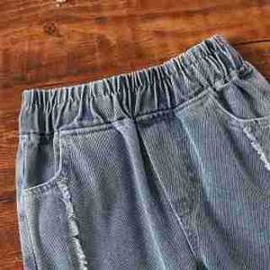 Ensemble deux pièces best-seller : pull en coton style hip-hop européen et américain à manches longues avec surpiqûres et dentelle + pantalon en jean à effet <span class=keywords><strong>barbe</strong></span> - Product Image 3