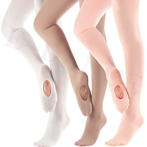 Taille haute solide motif filles neuf points bébé chaussettes mince <span class=keywords><strong>blanc</strong></span> soie bas Leggings pour la pratique de la danse printemps été - Product Image 1