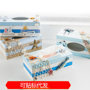 กล่องใส่กระดาษทิชชูไม้สไตล์เมดิเตอร์เรเนียน งานฝีมือตกแต่งบ้าน - Product Image 5