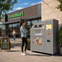 Slimme ruimtebesparende selfservice hondenwasstation automatische huisdierverzorgingsmachine voor appartementencomplexen en condos.