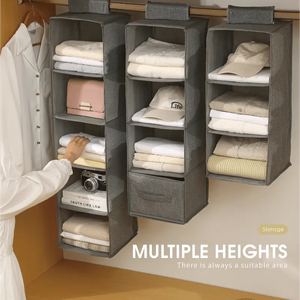 Nueva actualización, organizador de armario de tela no tejida plegable, estantes de almacenamiento colgantes para el hogar con Metal para zapatos y ropa - Product Image 4