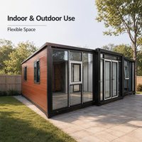 Maison conteneur préfabriquée pliable et extensible de 40 pieds, 2, 3 ou 4 chambres, moderne, modulaire, respirante, pour l'extérieur