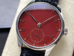 Montre d'affaires décontractée de luxe pour hommes avec cadran rouge en acier inoxydable design de logo personnalisé vente en gros d'usine - Product Image 2