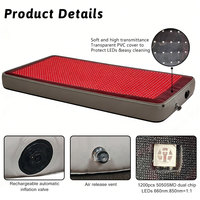 Cama de Terapia de Luz Roja de Cuerpo Completo de Grado Profesional para Bienestar y Recuperación T3800, Cama Inflable de Terapia de Luz Roja